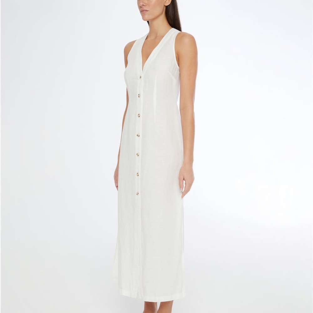 Onia AIR LINEN BUTTON DOWN MAXI DRESS size Large